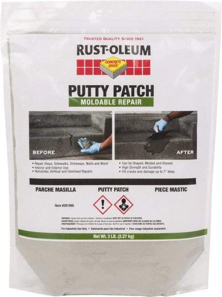 Rust-Oleum - 3 Lb Bag Concrete Saver - Gray, 1.5 Sq Ft at 1/4" Thick Coverage, Portland Cement - Exact Tool & Supply