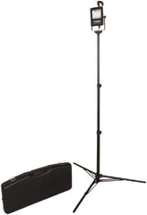 Bayco - Cordless, LED Portable Tripod Work Light - 1 Head, 1,000 & 500 Lumens, Aluminum, 32" Long x 5" Wide x 16" High - Exact Tool & Supply
