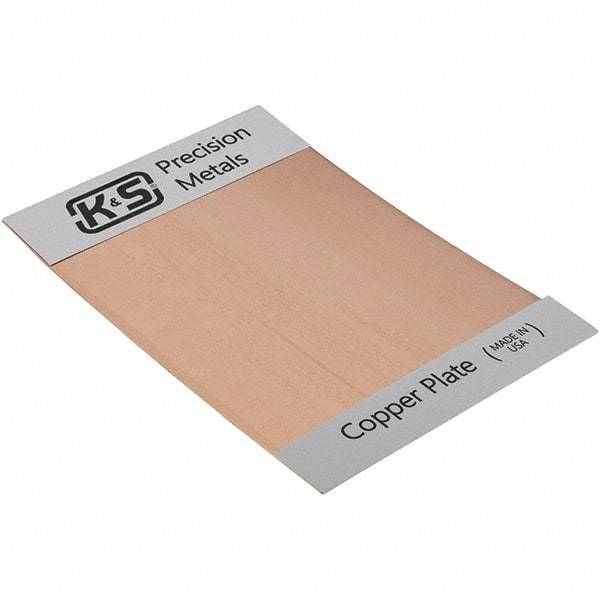 Made in USA - Copper Sheets Material: Copper Thickness (Decimal Inch): 0.0500 - Exact Tool & Supply