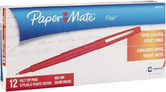 Paper Mate - Needle Porous Point Pen - Red - Exact Tool & Supply