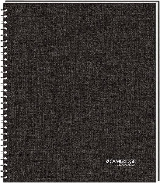 Cambridge - 80 Sheet, 8-1/2 x 11-3/4", Legal (Style) Meeting Notebook - Black - Exact Tool & Supply
