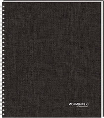 Cambridge - 80 Sheet, 8-1/2 x 11-3/4", Legal (Style) Meeting Notebook - Black - Exact Tool & Supply