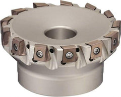 Sumitomo - 8 Inserts, 2" Cut Diam, 3/4" Arbor Diam, 12mm Max Depth of Cut, Indexable Square-Shoulder Face Mill - 0/90° Lead Angle, 1-3/4" High, LNEX0804.. Insert Compatibility, Through Coolant, Series TSX - Exact Tool & Supply