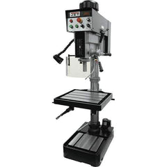 Jet - 10-7/16" Swing, Variable Speed Pulley Drill Press - Variable Speed, 2 hp, Single Phase - Exact Tool & Supply