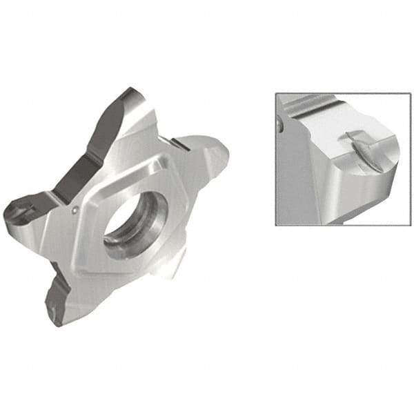 Iscar - 24N300PENTA Grade IC807G, 3mm Cutting Width Carbide Grooving Insert - 6.5mm Max Depth of Cut, 1.5mm Corner Radius, TiAlN/AlTiN/TiN Finish - Exact Tool & Supply