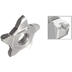 Iscar - 24N300PENTA Grade IC807G, 3mm Cutting Width Carbide Grooving Insert - 6.5mm Max Depth of Cut, 1.5mm Corner Radius, TiAlN/AlTiN/TiN Finish - Exact Tool & Supply