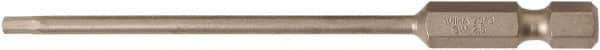 Wiha - 1/4" Hex Bit - 1/4" Hex Drive, 3-1/2" OAL - Exact Tool & Supply