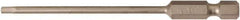 Wiha - 1/4" Hex Bit - 1/4" Hex Drive, 3-1/2" OAL - Exact Tool & Supply