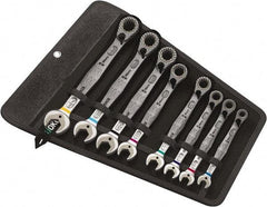 Wera - 11 Piece, 8mm to 19mm, Combination Wrench Set - Metric Measurement Standard, Chrome Vanadium Finish, Comes in Nylon Pouch - Exact Tool & Supply