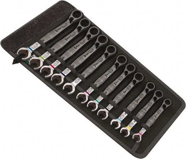 Wera - 8 Piece, 5/16" to 3/4", Combination Wrench Set - Inch Measurement Standard, Chrome Vanadium Finish, Comes in Nylon Pouch - Exact Tool & Supply