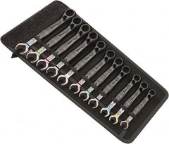 Wera - 8 Piece, 5/16" to 3/4", Combination Wrench Set - Inch Measurement Standard, Chrome Vanadium Finish, Comes in Nylon Pouch - Exact Tool & Supply