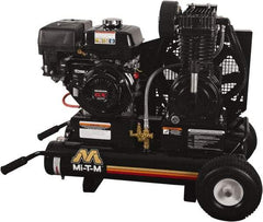 MI-T-M - 9.0 hp, 17.2 CFM, 175 Max psi, Two Stage Portable Fuel Air Compressor - Honda GX270 OHV Engine - Exact Tool & Supply