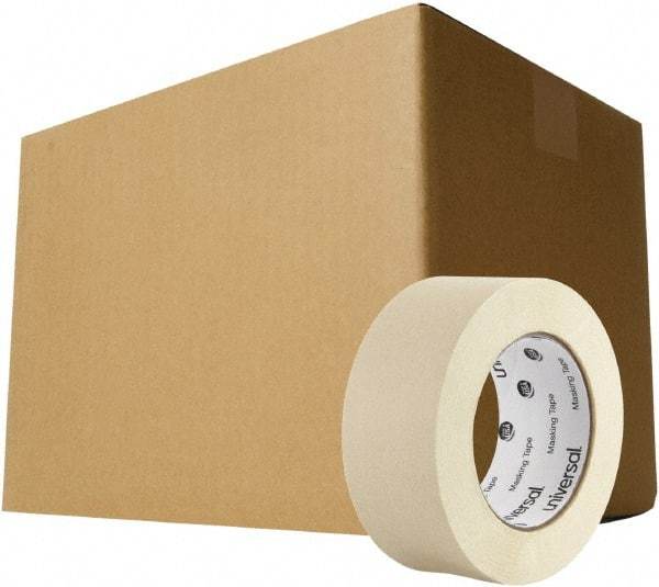 UNIVERSAL - 48mm Wide x 54.8 m Long Beige Crepe Paper Masking Tape - Series 6697, 5 mil Thick, 19 In/Lb Tensile Strength - Exact Tool & Supply