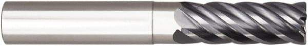 Niagara Cutter - 1/2", 6 Flute, Single End, Solid Carbide, 0.12" Corner Radius End Mill - 4" OAL, 38° Helix, Right Hand Flute, 1-1/8" LOC, Right Hand Cut, 2" Extended Reach - Exact Tool & Supply
