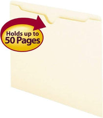 SMEAD - 8-1/2 x 11", Letter Size, Manila, File Jacket - 11 Point Stock, Straight Tab Cut Location - Exact Tool & Supply