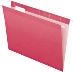 Pendaflex - 8-1/2 x 11", Letter Size, Pink, Hanging File Folder - 11 Point Stock, 1/5 Tab Cut Location - Exact Tool & Supply