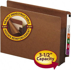 SMEAD - 8-1/2 x 11", Letter Size, Redrope, Expansion Folders - Straight Tab Cut Location - Exact Tool & Supply