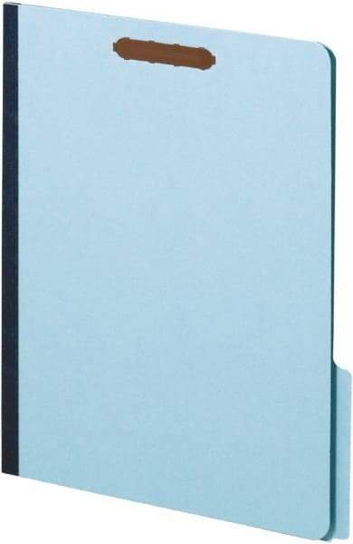 Pendaflex - 8-1/2 x 11", Letter Size, Light Blue, File Folders with Top Tab - 25 Point Stock, 1/3 Tab Cut Location - Exact Tool & Supply