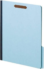 Pendaflex - 8-1/2 x 11", Letter Size, Light Blue, File Folders with Top Tab - 25 Point Stock, 1/3 Tab Cut Location - Exact Tool & Supply