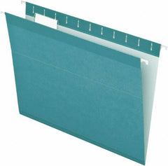 Pendaflex - 8-1/2 x 11", Letter Size, Aqua, Hanging File Folder - 11 Point Stock, 1/5 Tab Cut Location - Exact Tool & Supply