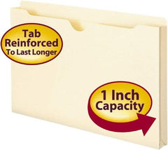 SMEAD - 8-1/2 x 14", Legal, Manila, File Jacket - 11 Point Stock, Straight Tab Cut Location - Exact Tool & Supply