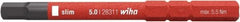 Wiha - 6mm Drive, Inch or Metric Screwdriver Bit - 75mm OAL - Exact Tool & Supply