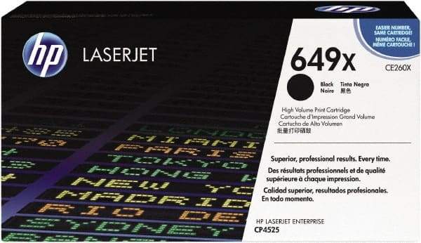 Hewlett-Packard - Black Toner Cartridge - Use with HP Color LaserJet Enterprise CP4525 - Exact Tool & Supply