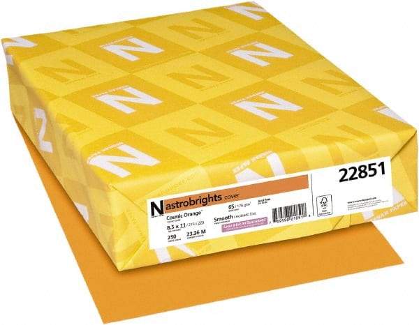 Neenah Paper - 8-1/2" x 11" Cosmic Orange Colored Copy Paper - Use with Laser Printers, Copiers, Inkjet Printers - Exact Tool & Supply