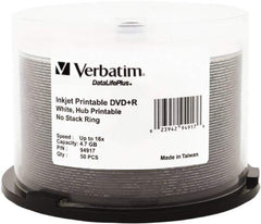 Verbatim - White DVD+R Disc - Use with CD, DVD - Exact Tool & Supply