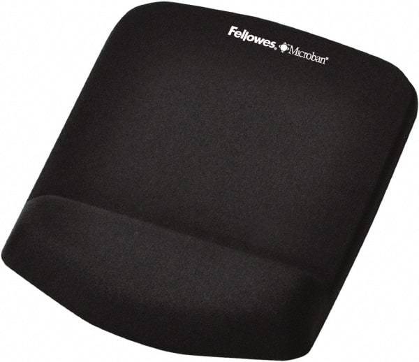 FELLOWES - Black Mouse Pad/Wrist Rest - Use with Mouse - Exact Tool & Supply