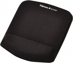 FELLOWES - Black Mouse Pad/Wrist Rest - Use with Mouse - Exact Tool & Supply