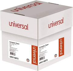 UNIVERSAL - 9-1/2" x 11" White, Canary & Pink Computer Paper - Use with Tractor-Feed Printers - Exact Tool & Supply