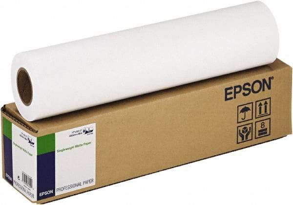 Epson - White Paper-Photo Print Roll - Use with Inkjet Printers - Exact Tool & Supply