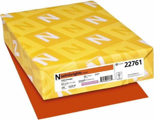 Neenah Paper - 8-1/2" x 11" Orbit Orange Colored Copy Paper - Use with Laser Printers, Copiers, Inkjet Printers - Exact Tool & Supply