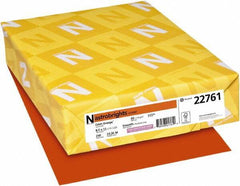 Neenah Paper - 8-1/2" x 11" Orbit Orange Colored Copy Paper - Use with Laser Printers, Copiers, Inkjet Printers - Exact Tool & Supply