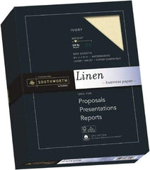 Southworth - 8-1/2" x 11" Ivory Copy Paper - Use with Laser Printers, Copiers, Inkjet Printers - Exact Tool & Supply