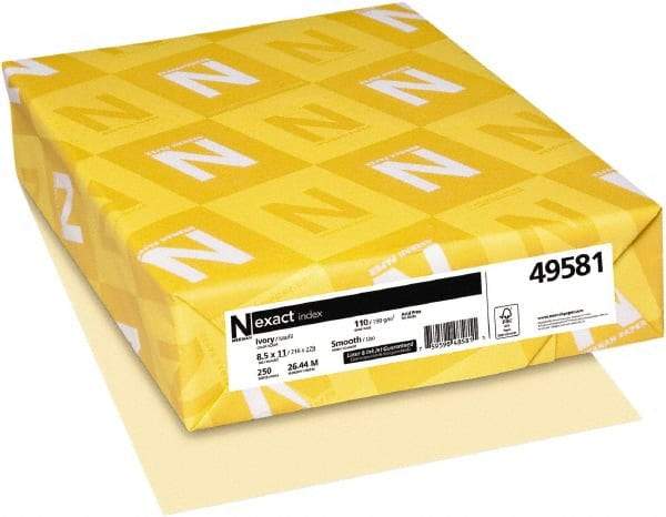Neenah Paper - 8-1/2" x 11" Ivory Copy Paper - Use with Laser Printers, Copiers, Inkjet Printers - Exact Tool & Supply