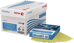 Xerox - 8-1/2" x 11" Yellow Colored Copy Paper - Use with Copiers, Printer, Fax Machines - Exact Tool & Supply