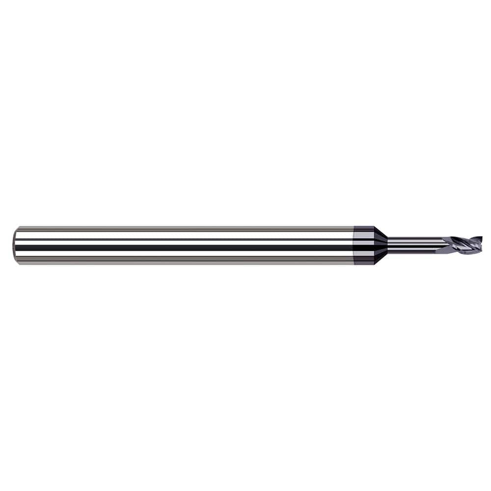 Harvey Tool - 0.1", 0.15" LOC, 1/8" Shank Diam, 2-1/2" OAL, 3 Flute Solid Carbide Square End Mill - Exact Tool & Supply