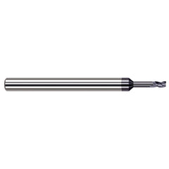 Harvey Tool - 0.1", 0.15" LOC, 1/8" Shank Diam, 2-1/2" OAL, 3 Flute Solid Carbide Square End Mill - Exact Tool & Supply