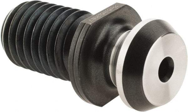 Accupro - A Style, CAT40 Taper, 5/8-11 Thread, 45° Angle Radius, High Torque Retention Knob - 1-5/8" OAL, 0.74" Knob Diam, 0.44" Flange Thickness, 0.64" from Knob to Flange - Exact Tool & Supply