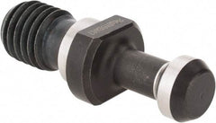 Accupro - C Style, BT30 Taper, M12x1.75 Thread, 45° Angle Radius, High Torque Retention Knob - 1.6929" OAL, 0.433" Knob Diam, 0.7087" Flange Thickness, 0.9055" from Knob to Flange, 0.4921" Pilot Diam - Exact Tool & Supply