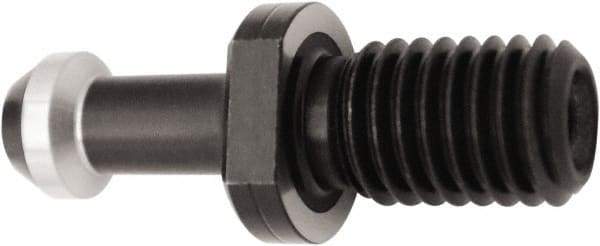 Accupro - C Style, BT40 Taper, M16x2 Thread, 60° Angle Radius, High Torque Retention Knob - 2.362" OAL, 0.5906" Knob Diam, 1.1024" Flange Thickness, 1.3779" from Knob to Flange, 0.6693" Pilot Diam, 0.1378" Coolant Hole, Through Coolant - Exact Tool & Supply
