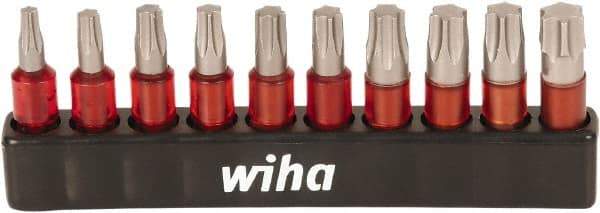 Wiha - 10 Piece 1/4" Drive Impact Torx Bit Socket Set - T10 to T40 Torx - Exact Tool & Supply
