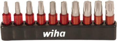 Wiha - 10 Piece 1/4" Drive Impact Torx Bit Socket Set - T10 to T40 Torx - Exact Tool & Supply