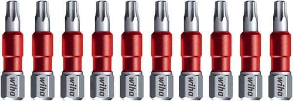Wiha - T20 Torx Bit - 1/4" Hex Drive, 1-9/64" OAL - Exact Tool & Supply