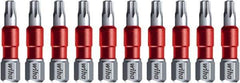 Wiha - T20 Torx Bit - 1/4" Hex Drive, 1-9/64" OAL - Exact Tool & Supply