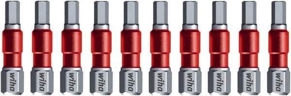 Wiha - 5mm Hex Bit - 1/4" Hex Drive, 1-9/64" OAL - Exact Tool & Supply