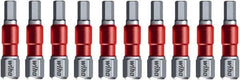 Wiha - 5mm Hex Bit - 1/4" Hex Drive, 1-9/64" OAL - Exact Tool & Supply