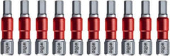 Wiha - 4mm Hex Bit - 1/4" Hex Drive, 1-9/64" OAL - Exact Tool & Supply